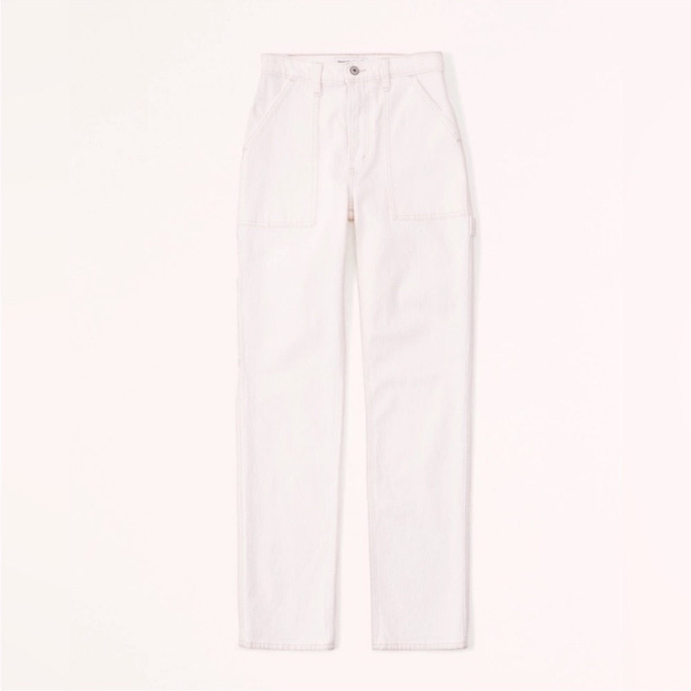 Abercrombie and Fitch Curve Love The 90s Utility Straight Ultra High Rise